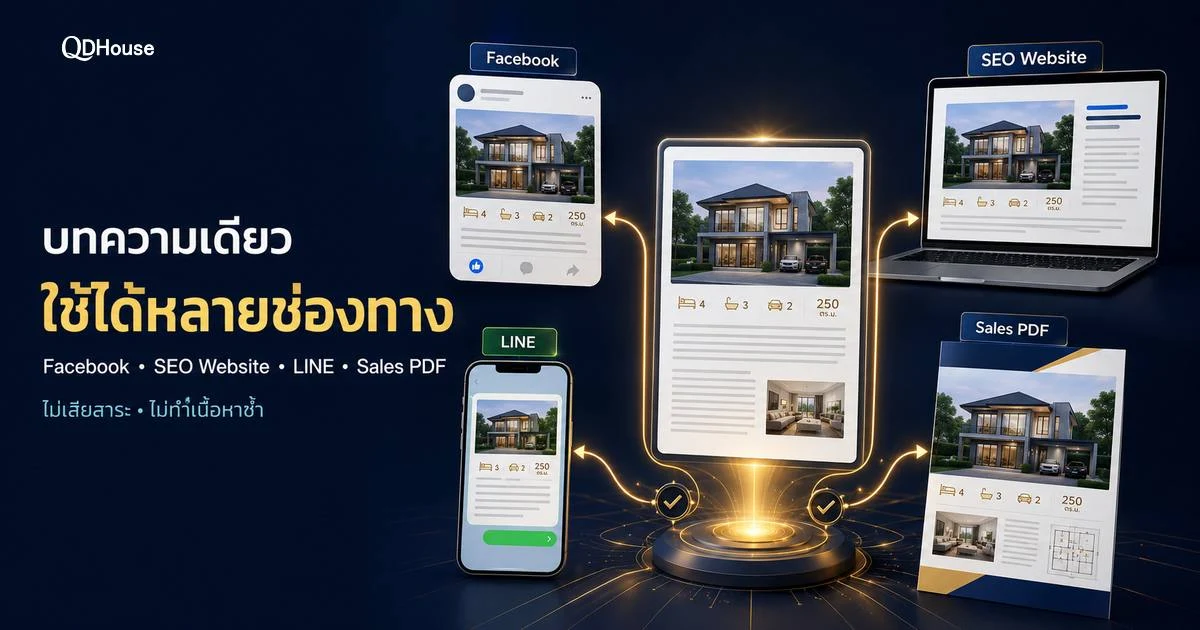บทความเดียว ใช้ได้ทั้ง Facebook, SEO Website และ LINE อย่างไร โดยไม่เสียสาระและไม่ทำเนื้อหาซ้ำ