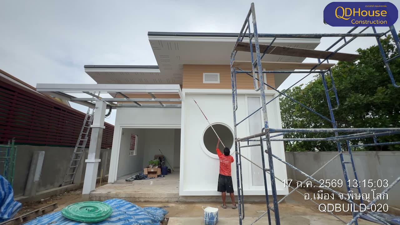 งานทาสีบ้านคุณอมรรัตน์ อำเภอสันทราย จังหวัดเชียงใหม่