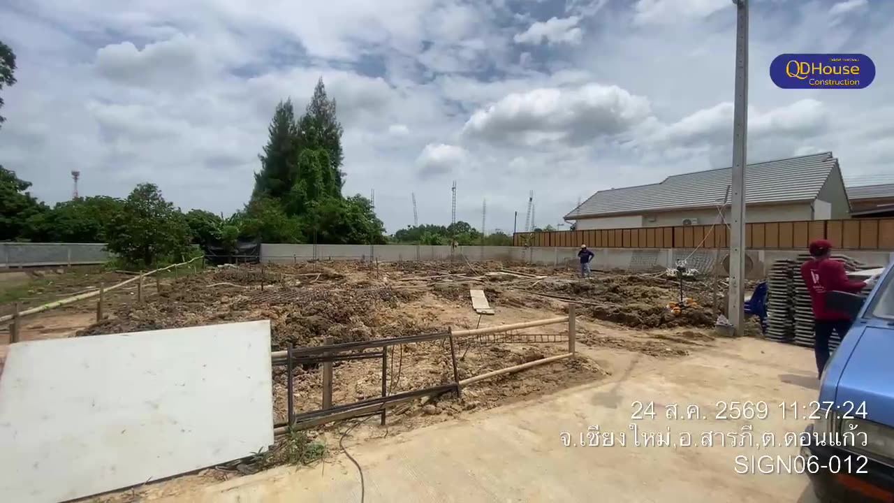 บ้านซายน์ เนเจอร์ โครงการ 6: ลงเสาเอกและวางเหล็กฐานราก